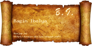 Bagin Ibolya névjegykártya